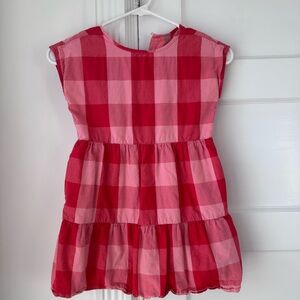 Primary Pink Gingham Dress size 6-7